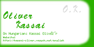 oliver kassai business card